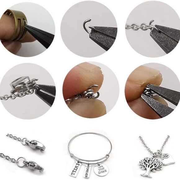 300pcs Mix 8mm 9mm 10mm Stainless Steel Thick Strong Rings Jump Rings Connector - Picture 6 of 8